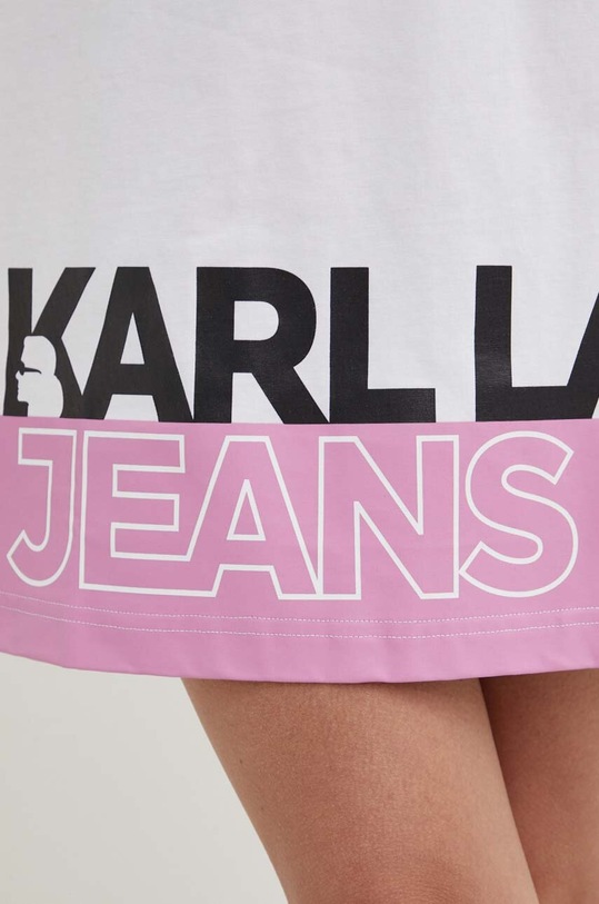 Бавовняна сукня Karl Lagerfeld Jeans білий 245J1311