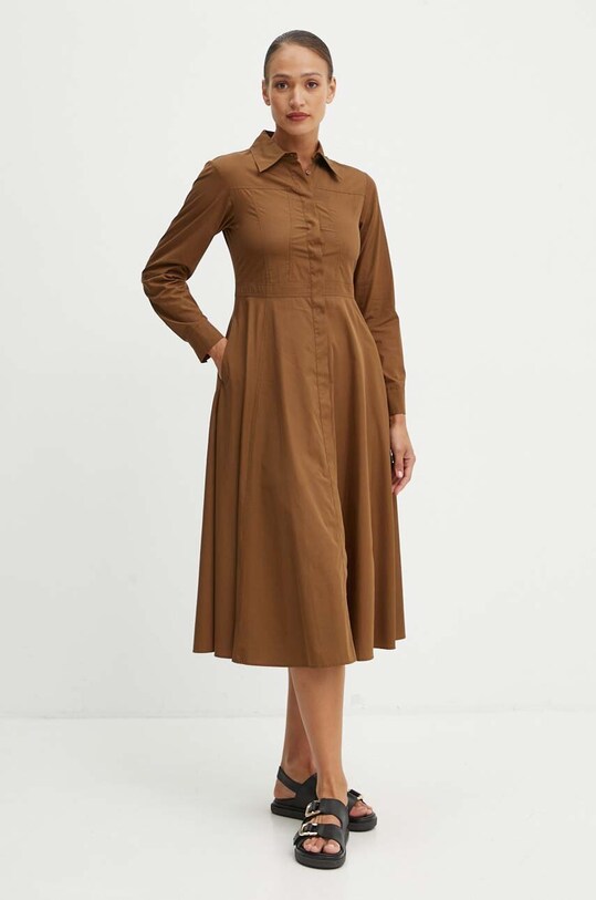 MAX&Co. rochie din bumbac 2426226041200 maro AW24