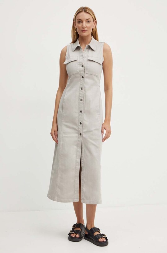 MAX&Co. rochie din denim fixat gri 2426226131200