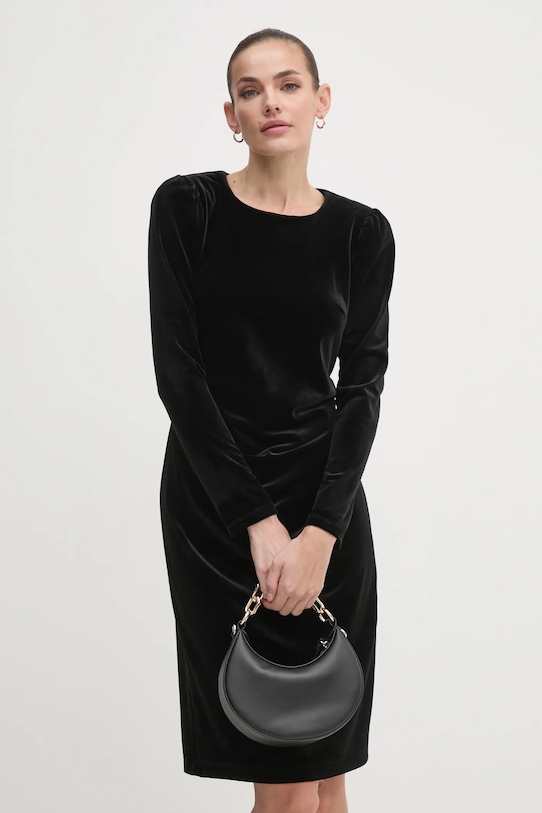 Joseph Ribkoff sukienka welurowa z elastanem czarny 244018