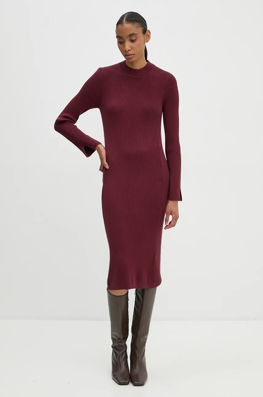 Marc O'Polo pamut ruha hosszú burgundia 409504567097