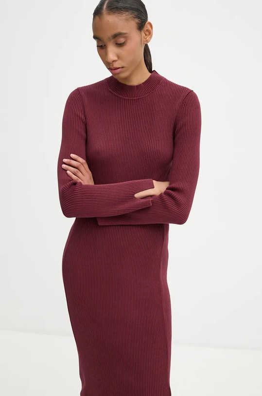 Marc O'Polo pamut ruha 409504567097 burgundia AW24