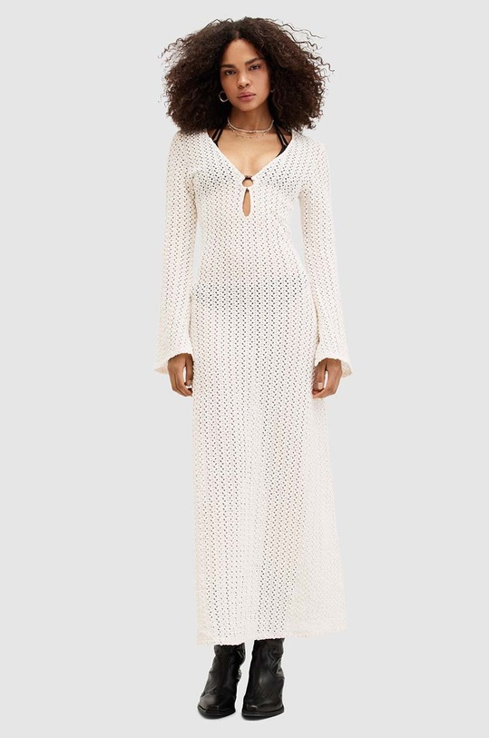 AllSaints rochie KARMA MAXI maxi alb W021DA