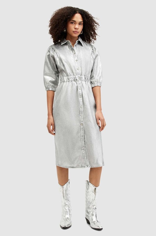 AllSaints rochie din bumbac OSA DENIM W080DA