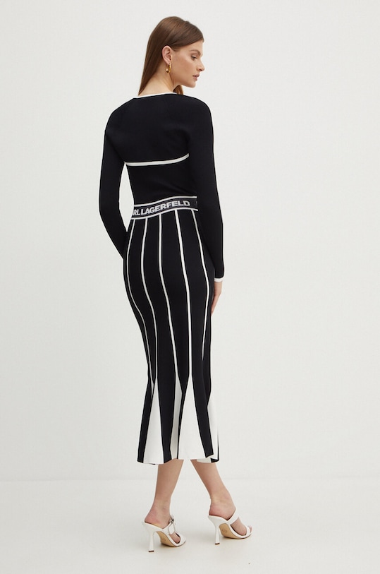 Karl Lagerfeld rochie 245W1330 negru AW24