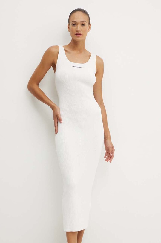 Odzież Karl Lagerfeld sukienka 245W1332 beżowy
