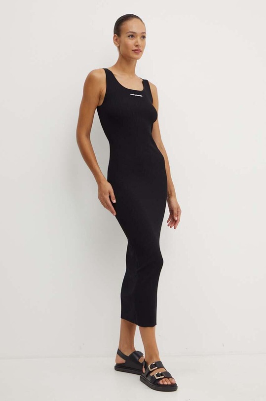 Karl Lagerfeld sukienka czarny 245W1332