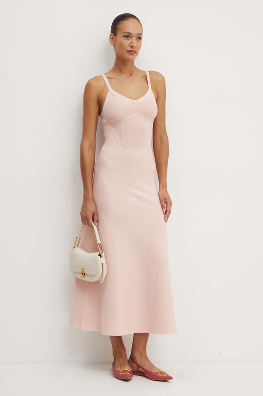 Karl Lagerfeld rochie maxi roz 245W1333