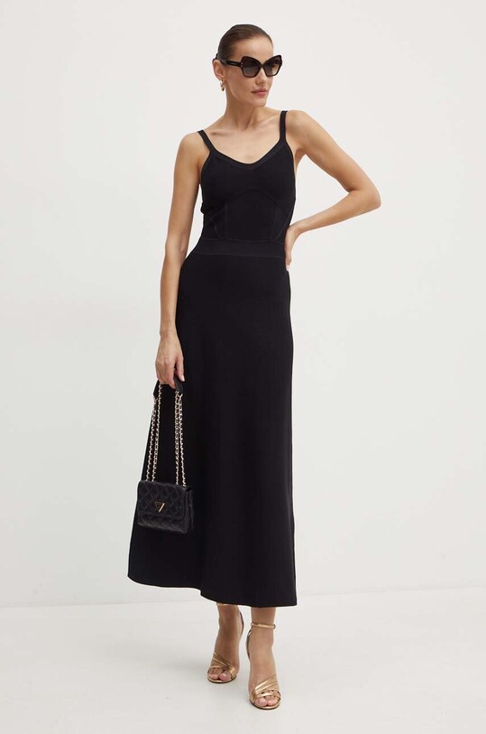 Karl Lagerfeld sukienka 245W1333 czarny AW24