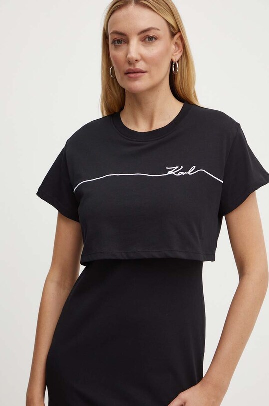 Karl Lagerfeld rochie negru 245W1350