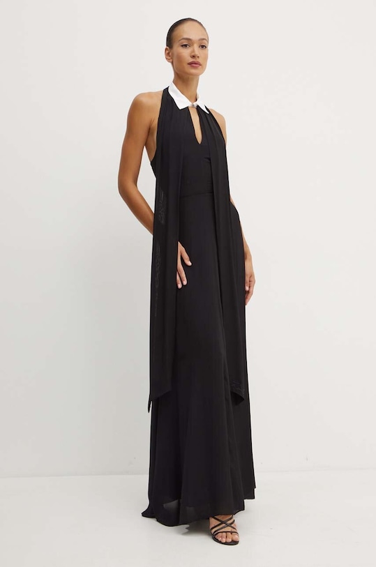 Karl Lagerfeld rochie cu guler negru 245W1302