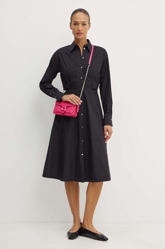 Bavlněné šaty Karl Lagerfeld 245W1303 černá AW24