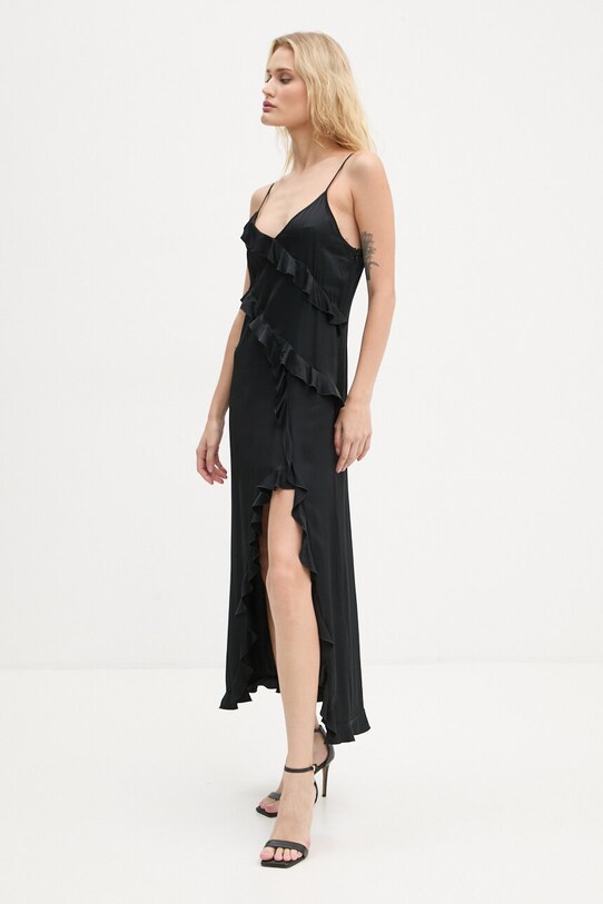 The Kooples rochie FROB29035K negru AW24