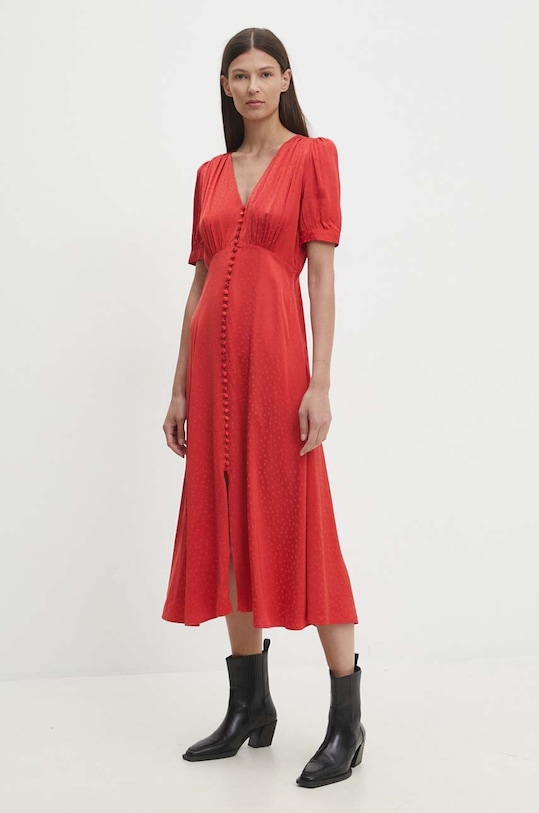 The Kooples sukienka casual czerwony FROB29043K
