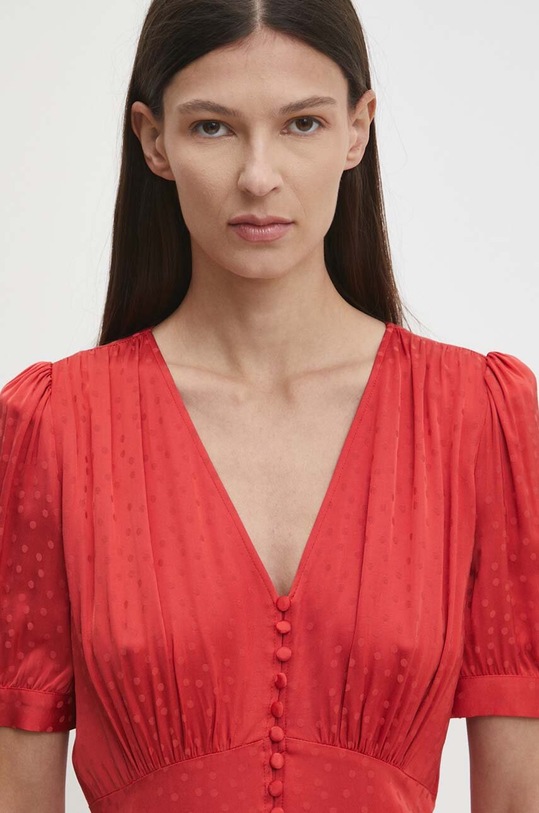 The Kooples sukienka FROB29043K czerwony