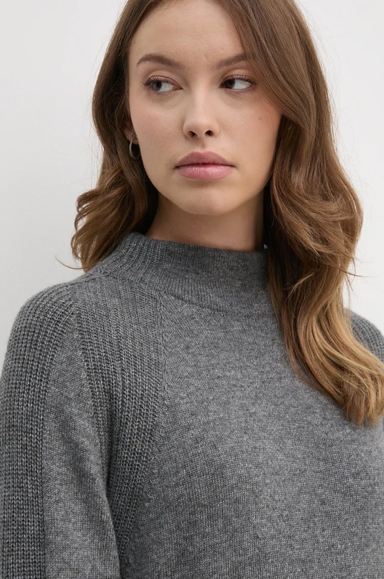 Φόρεμα από μείγμα μαλλιού United Colors of Benetton γκρί 1235DV01T