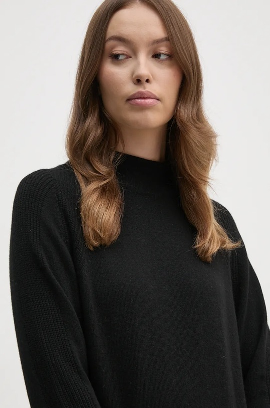 United Colors of Benetton rochie din amestec de lana negru 1235DV01T