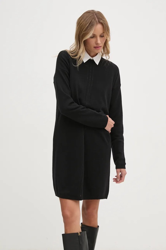 United Colors of Benetton vestito in lana nero 1044DV01S