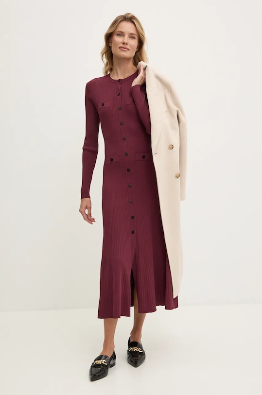 Φόρεμα Dkny D2G4A108 μπορντό AW24