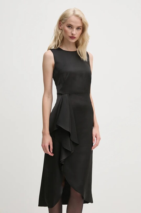 Dkny sukienka midi czarny DD4GTB81