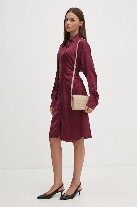 Šaty Dkny D2G4A100 burgundské AW24