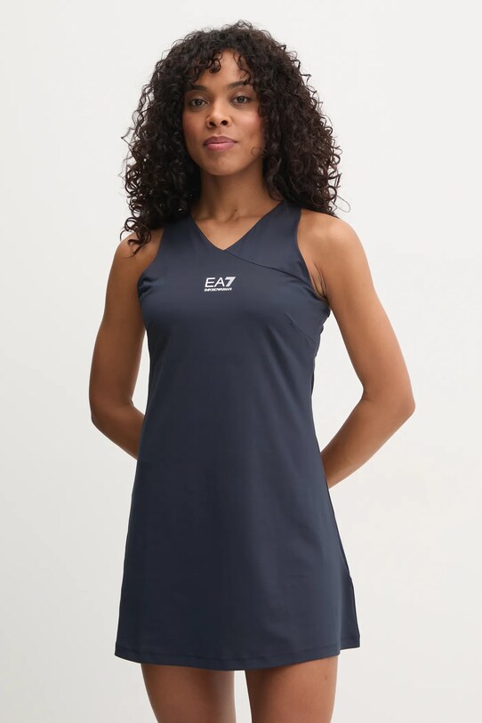 EA7 Emporio Armani rochie sport mini bleumarin AF12509.7W000317.UB097