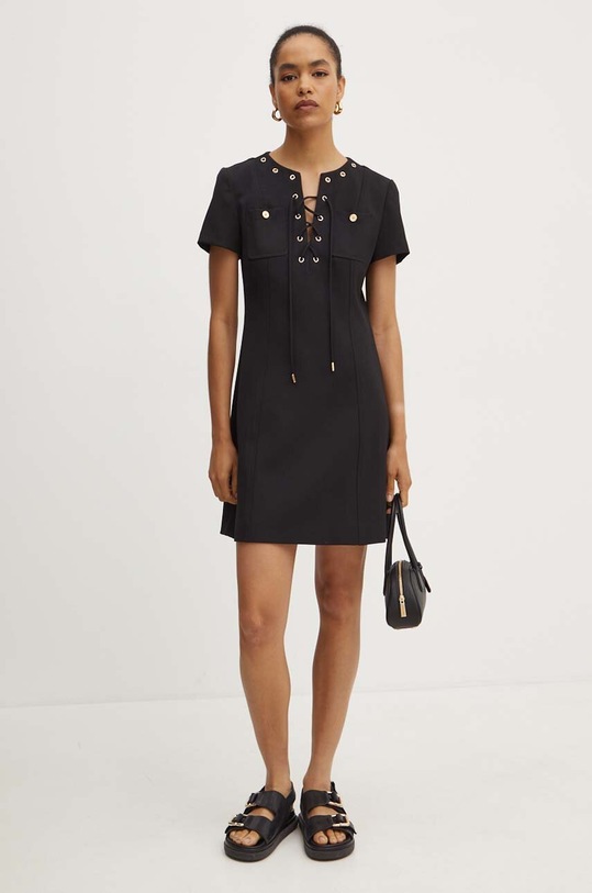 Šaty MICHAEL Michael Kors MT482GQ3GZ černá AW24