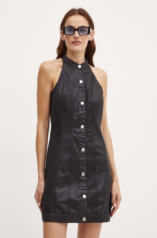 Armani Exchange sukienka bawełniana bawełna czarny XW000019.AF10212