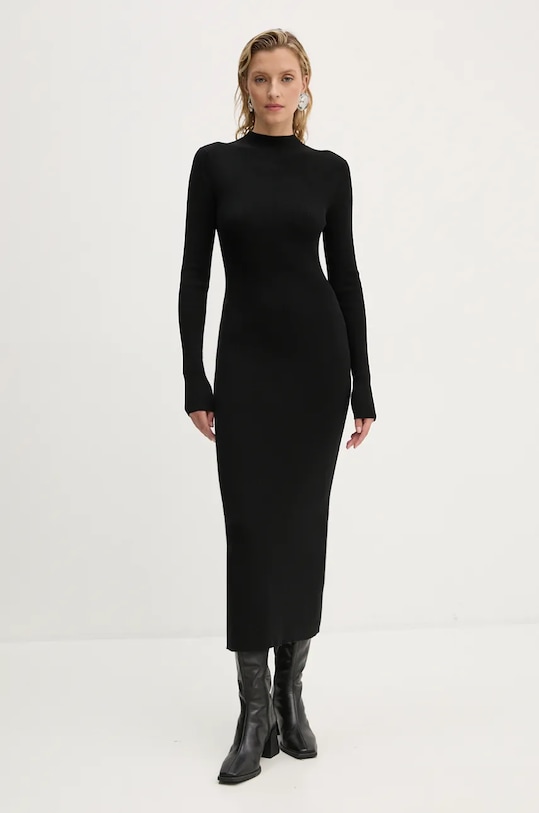 Obleka Drykorn Z elastanom črna 60615.420096