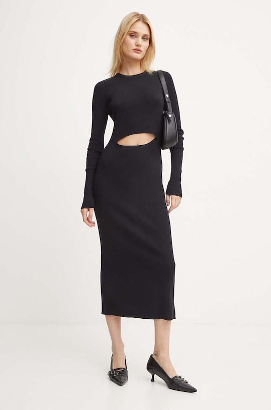 Diesel rochie din lana M-PELAGOS A11176.0BMAI negru AW24