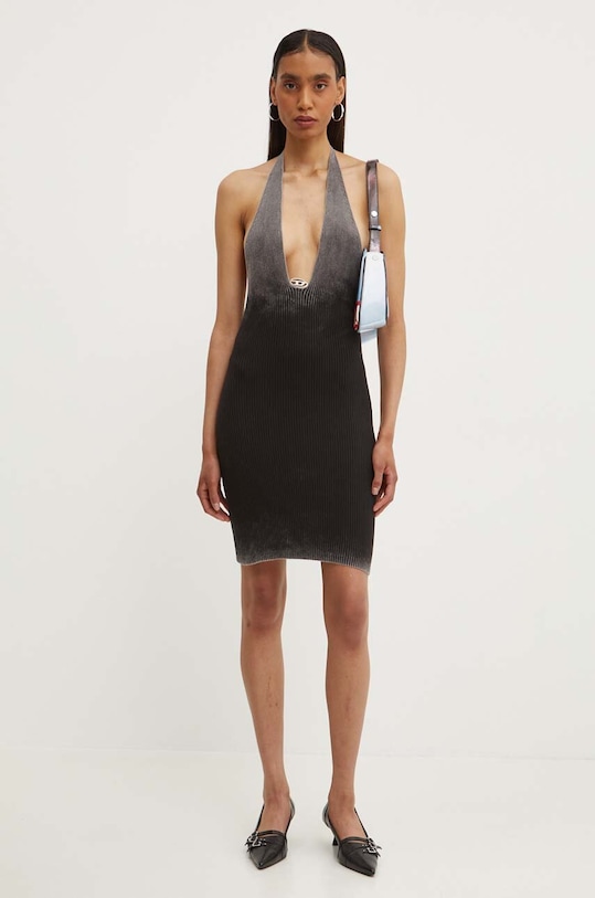 Diesel rochie din bumbac M-LARISA A14843.0PHAV negru AW24