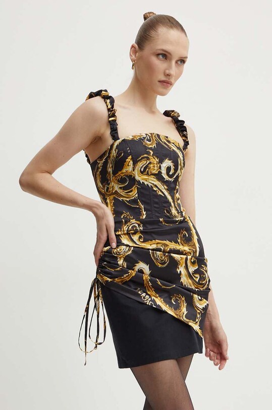 Φόρεμα Versace Jeans Couture μίνι μαύρο 77HAO911.NS520