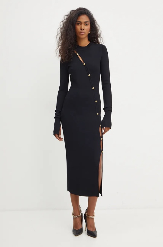 Šaty Versace Jeans Couture midi černá 77HAOMB3.CM61H