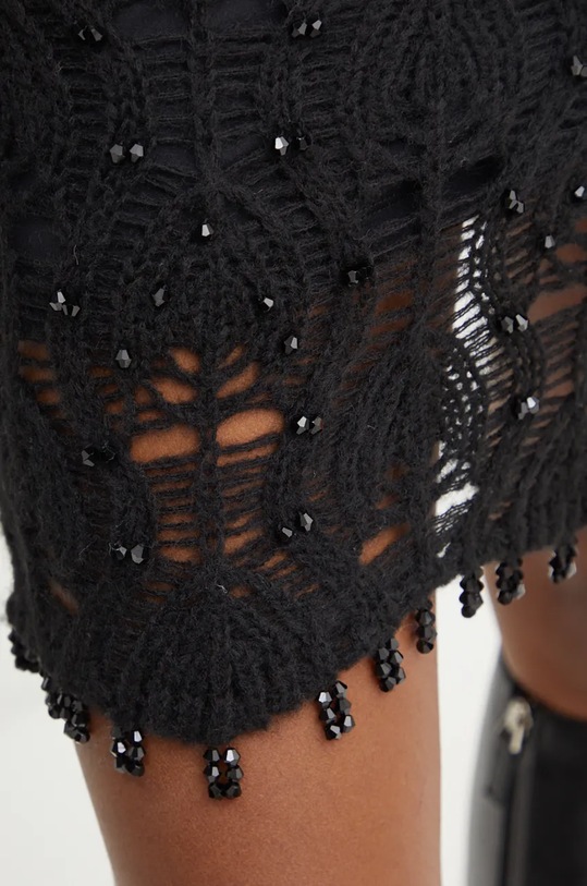 Šaty z vlněné směsi Versace Jeans Couture 77HAOM25.CMN61