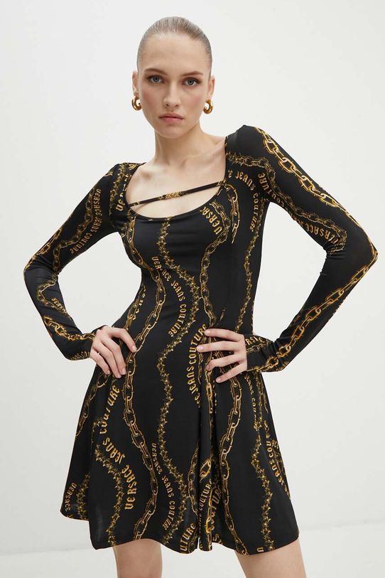 Платье Versace Jeans Couture узор чёрный 77HAO922.JS416
