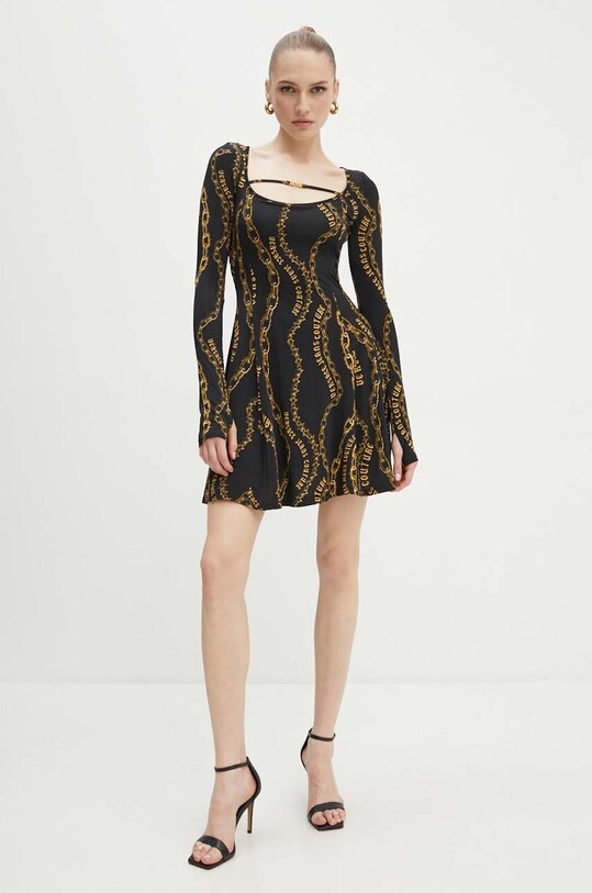 Versace Jeans Couture ruha 77HAO922.JS416 fekete AW24