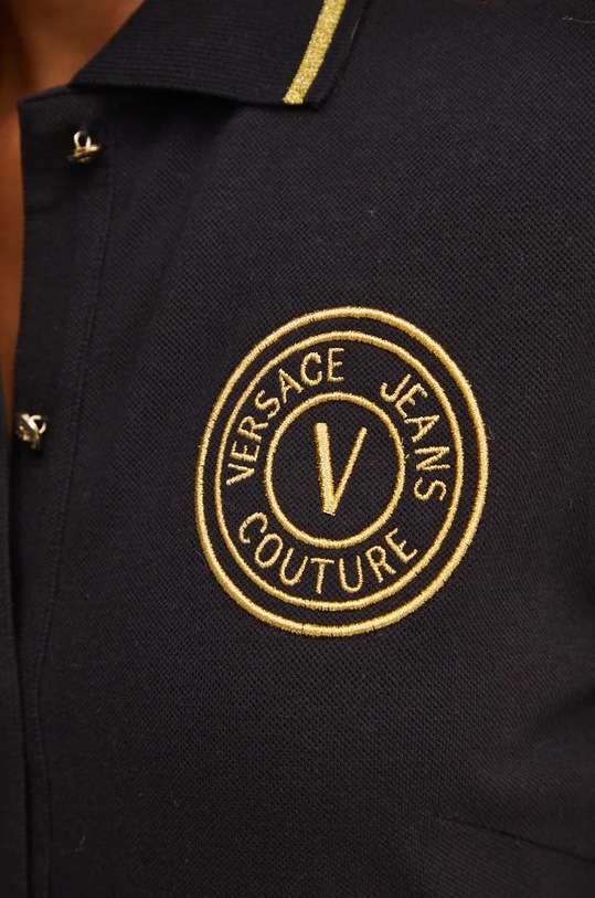 Bavlněné šaty Versace Jeans Couture 77HAOT01.CJ01T černá