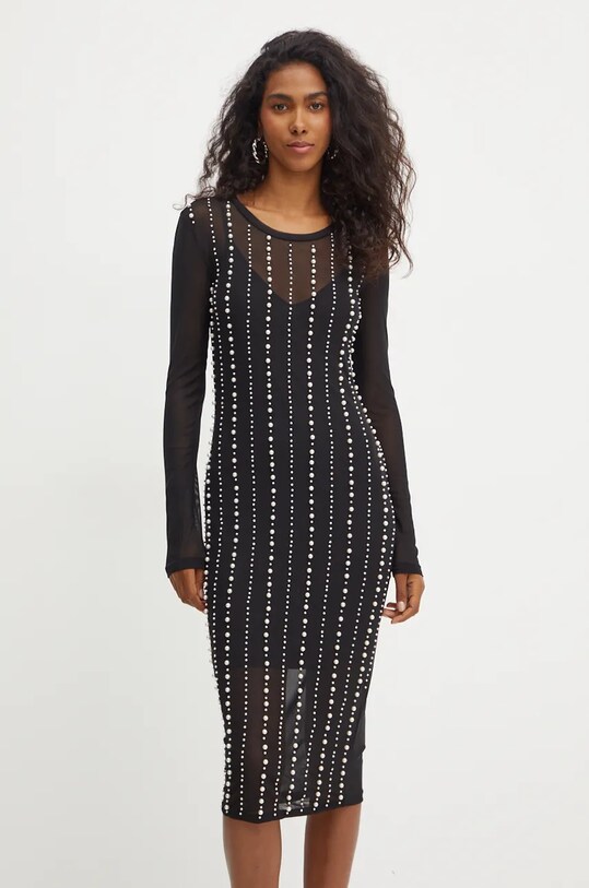 Versace Jeans Couture rochie 77HAO920.CJM01 negru AW24
