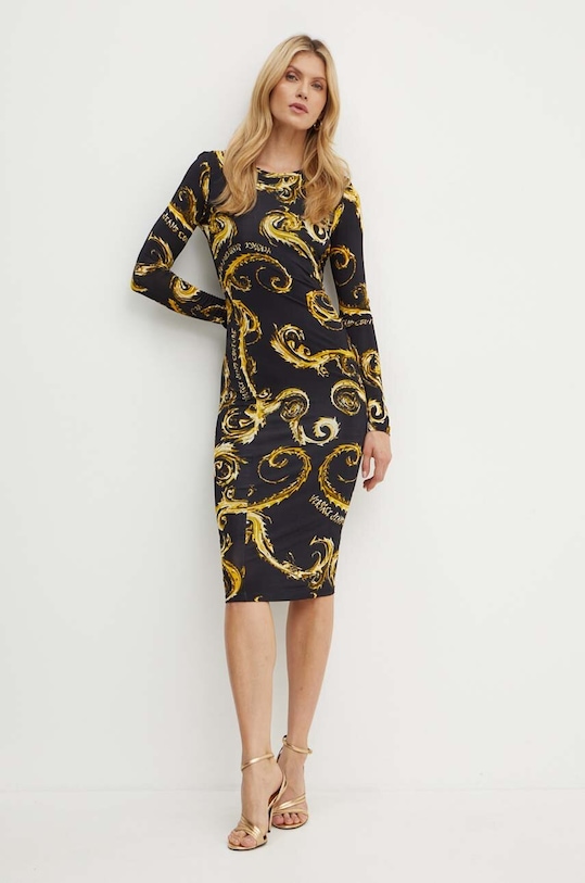 Versace Jeans Couture rochie 77HAO9B0.JS358 negru AW24