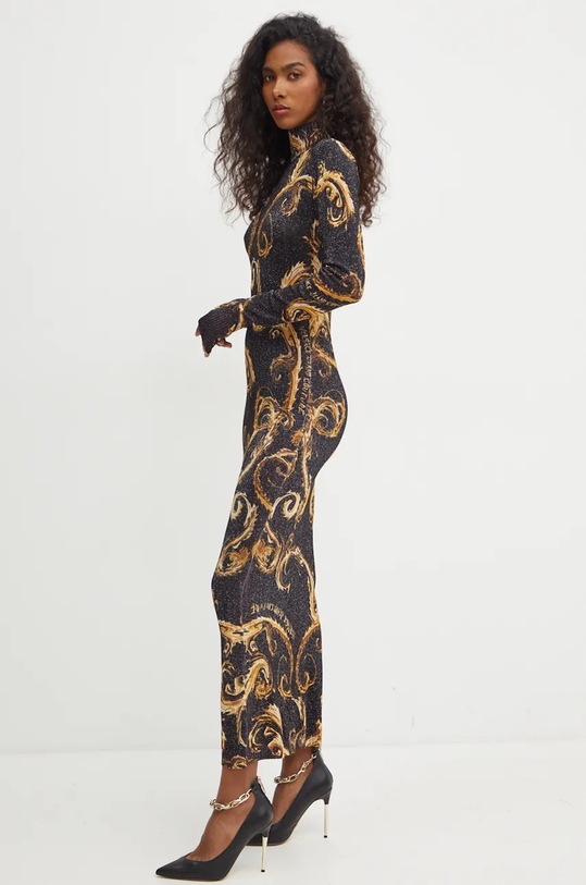 Versace Jeans Couture sukienka wzorzyste czarny 77HAOM31.CMN80