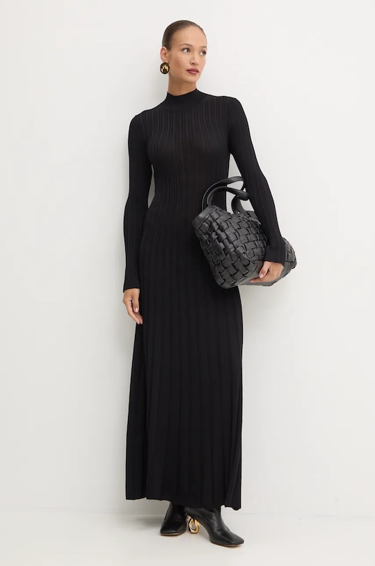 Haljina Ivy Oak bez uzorka crna IO113144