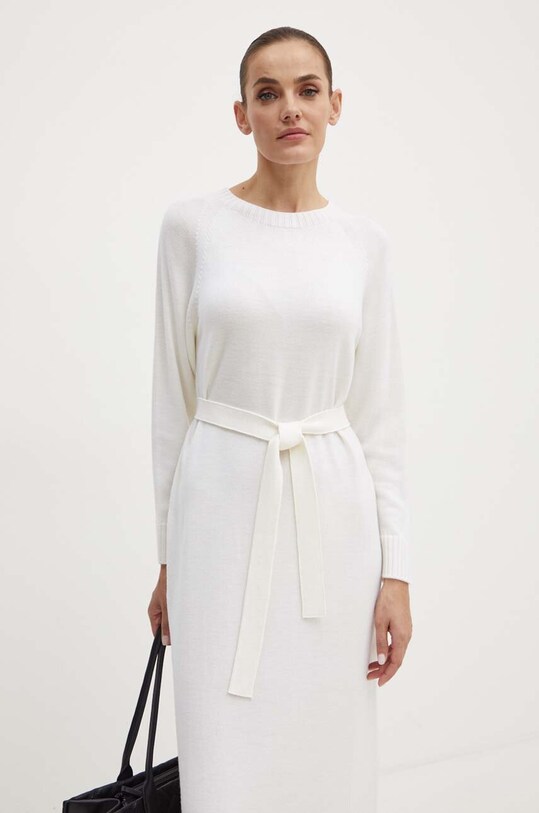 Max Mara Leisure rochie din lana 2426326028600 bej AW24