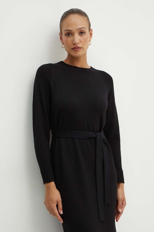 Ruházat Max Mara Leisure gyapjú ruha 2426326028600 fekete