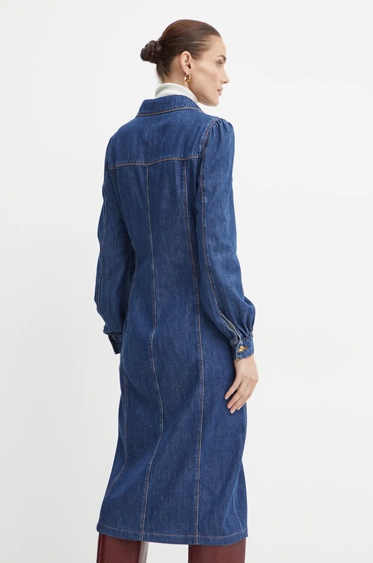Odzież Luisa Spagnoli sukienka jeansowa GIOIE 541194 niebieski