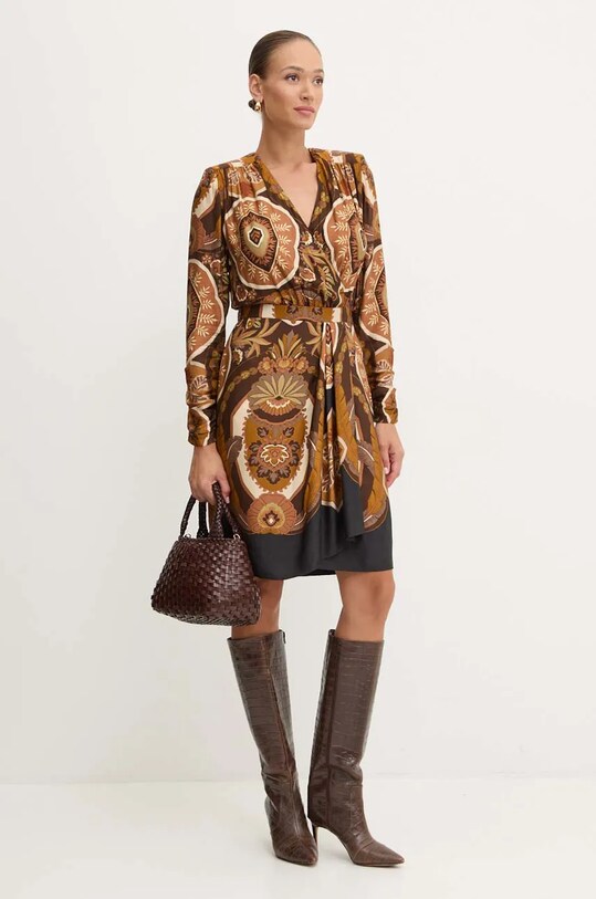 Платье Luisa Spagnoli GIRELLO 541423 коричневый AW24