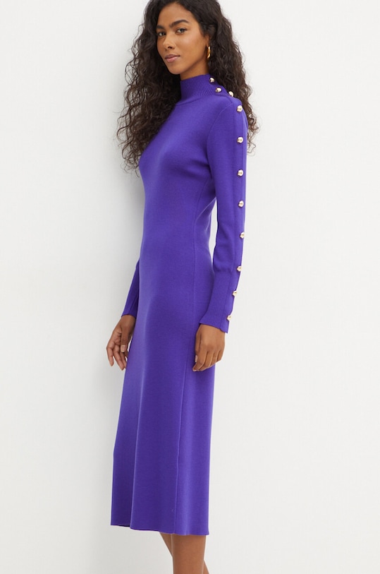 Abbigliamento Luisa Spagnoli vestito in lana MENTOLATO 58390 violetto