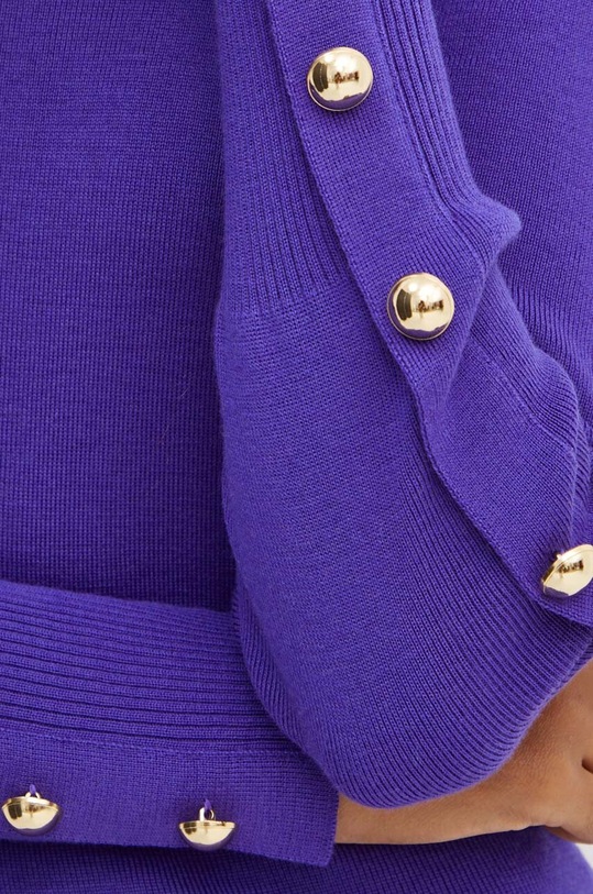 Luisa Spagnoli vestito in lana MENTOLATO 58390 violetto