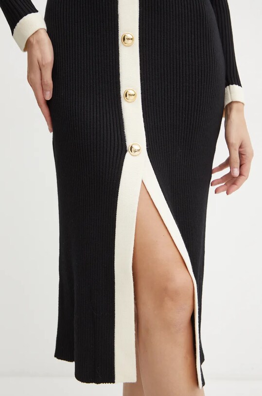 Luisa Spagnoli rochie din lana MICROFILM LS58384 negru