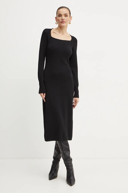 Luisa Spagnoli sukienka wełniana MANDOLA 58510 czarny AW24