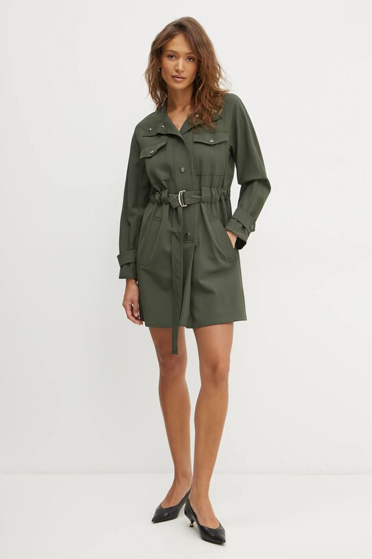 Сукня з домішкою вовни Weekend Max Mara 2425226012600 зелений AW24